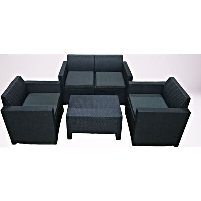 LOVEHOME SET RATTAN BORDO QUADRO GRIGIO - BIANCO