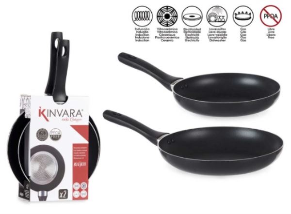ARTE SET.2 PADELLE BLACK INDUZ CM.24-28