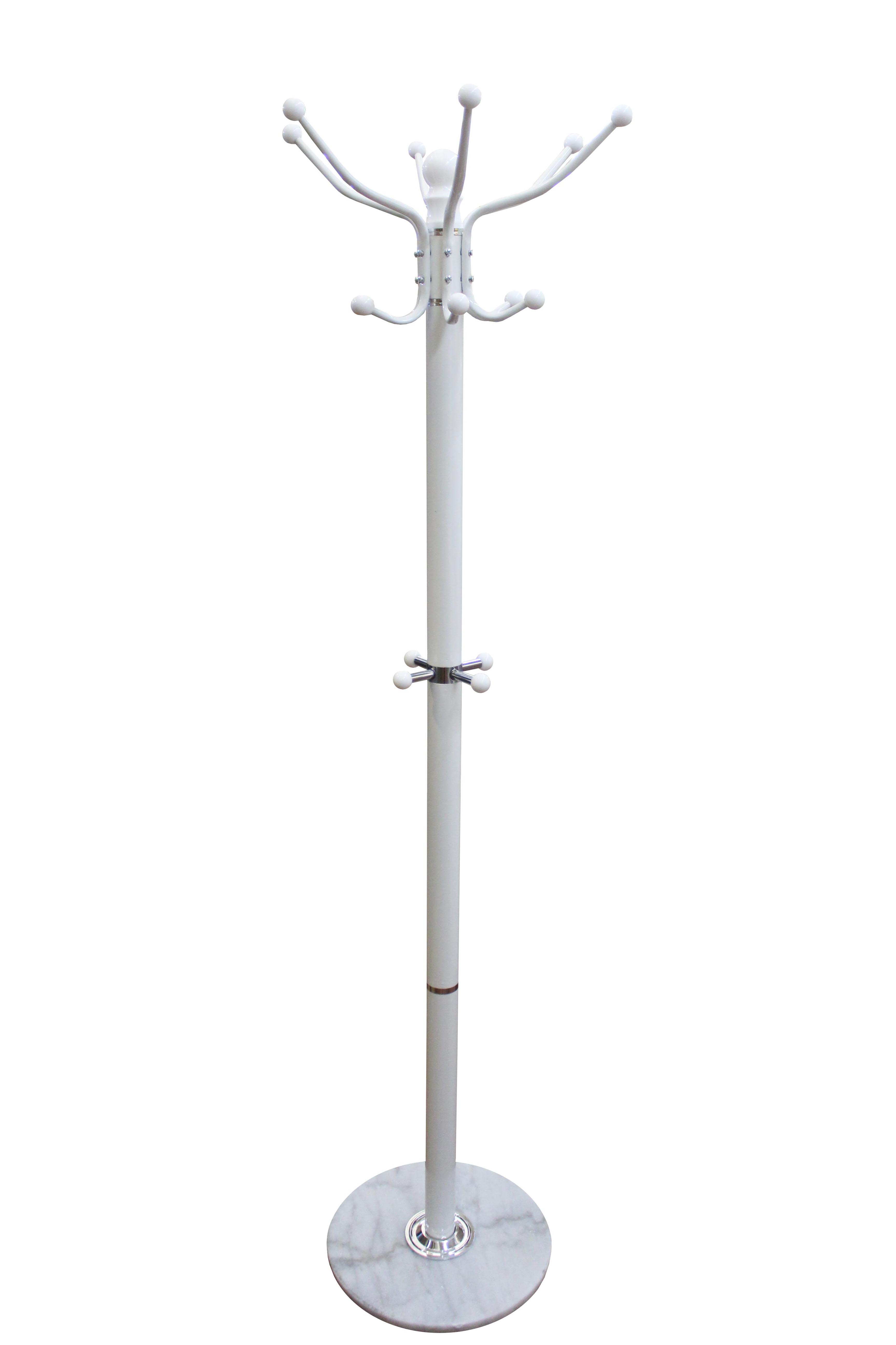 APPENDIABITI 6 GANCI BIANCO BASE IN MARMO *178X36 TUBO 50MM.