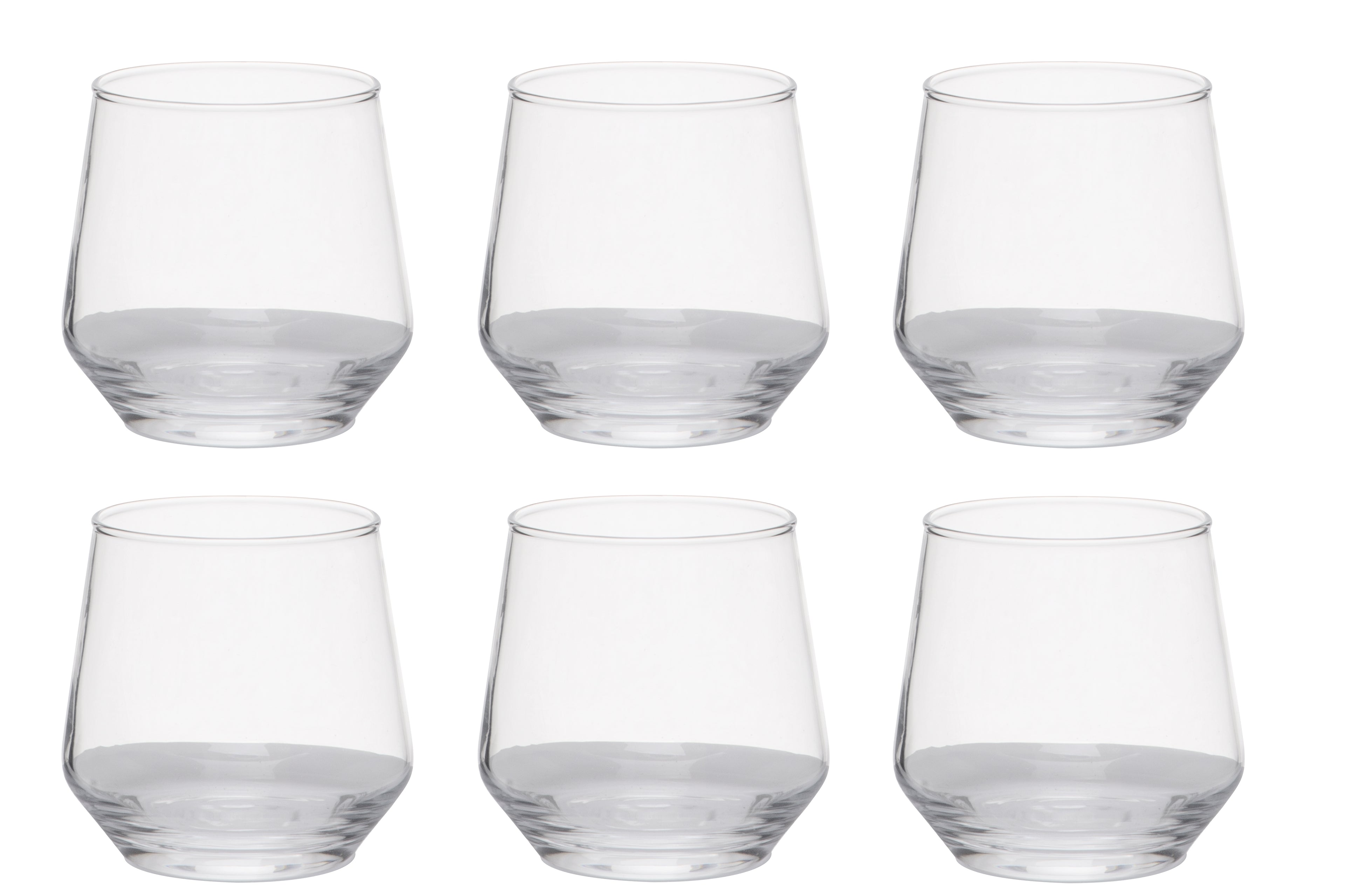 CONFEZIONE 6 BICCHIERI ACQUA LISCI TRASPARENTI ML.370 VIA CONDOTTI