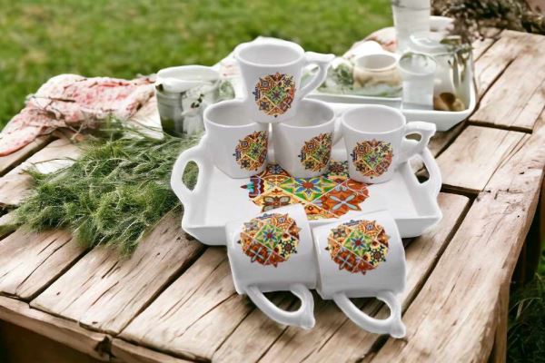 SUD SET CAFFE X 6 C/VASSOIO MAIOLI 82194