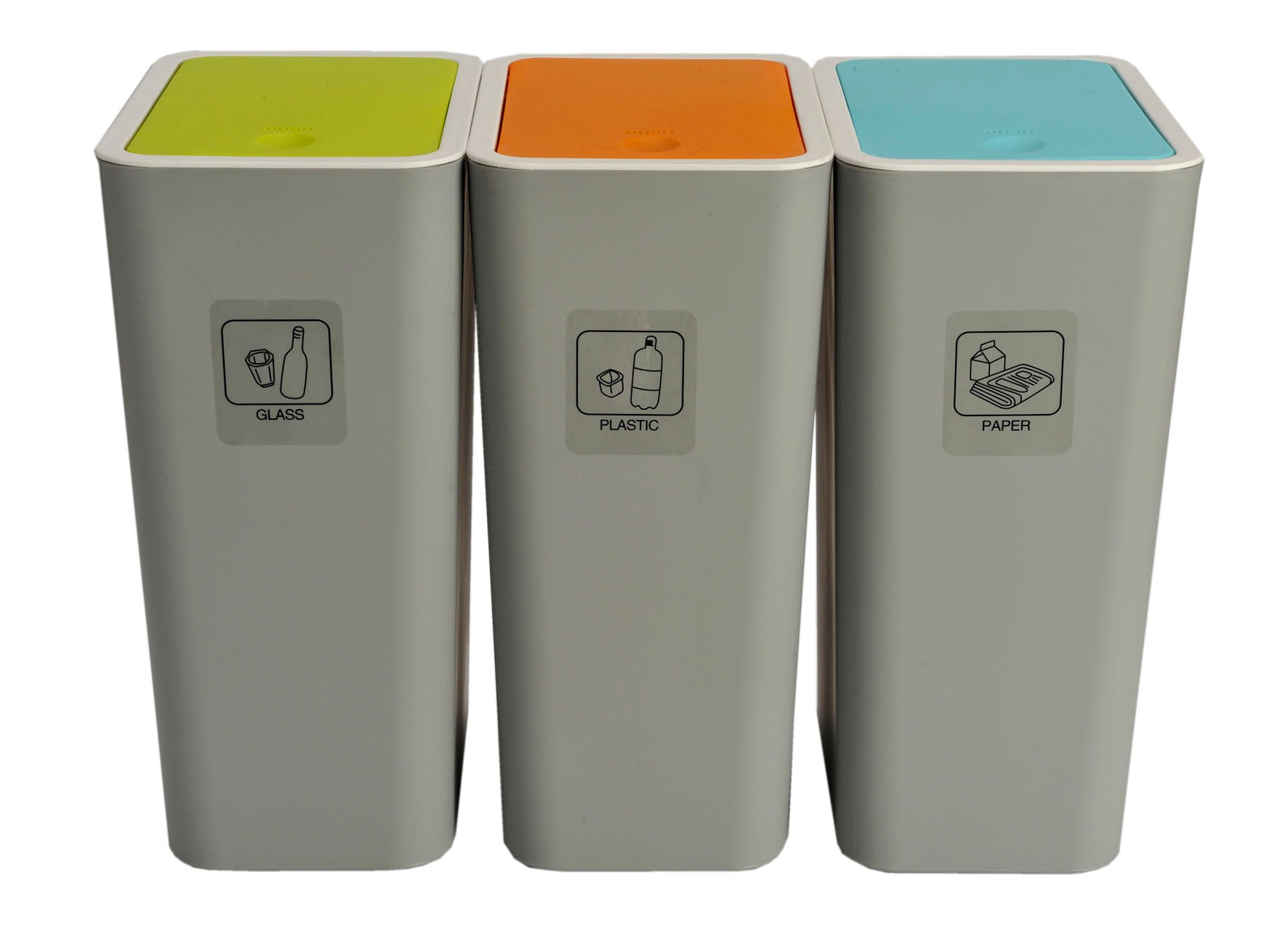SET 3 PATTUMIERE C/PULSANTE LT.10 *CM38X58 H.45
