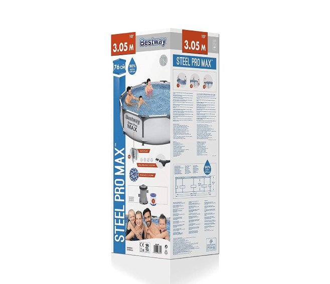 BESTWAY PISCINA STEEL CM.305X76 *LT.4678 POM/FILTRO
