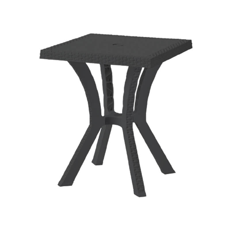 DIMA TAVOLO RIGOLETTO RATTAN ANTRACITE *60X60
