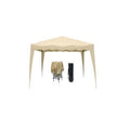 GAZEBO MT.3X3 BEIGE ESTENS. *H.2,6 ALLUMINIO