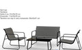 DIMA SET PALAU ANTRACITE SET 4 PZ GIARDINO TAVOLO DIVANO 2 POSTI 2 POLTONE IN TEXTILENE