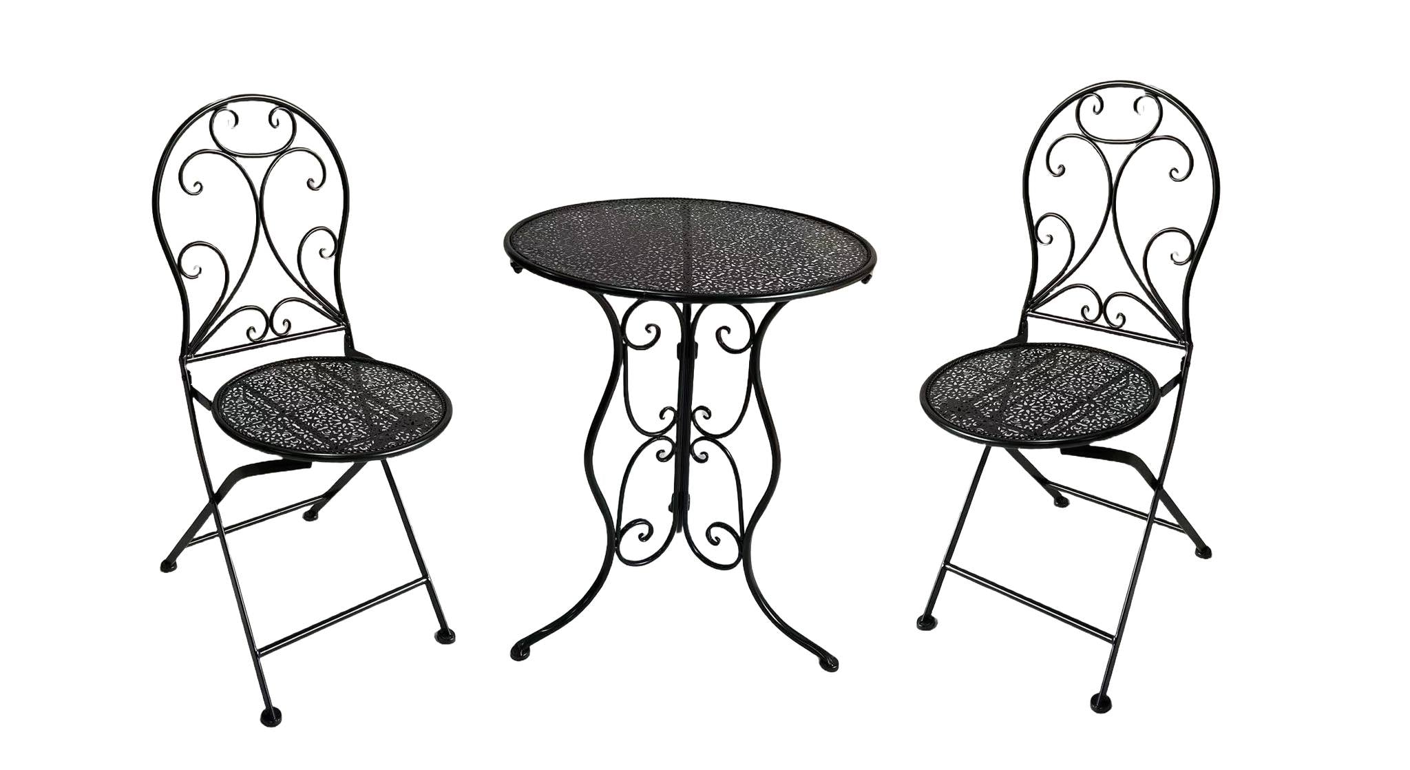 SET TAVOLO+2 SEDIE FERRO BIANCO 70xH70*