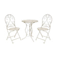 SET TAVOLO+2 SEDIE FERRO BIANCO 70xH70*