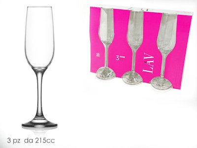DC CASA 3 CALICI CHAMPAGNE 215CC 232112