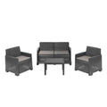 SET DIVANO RATTAN ANTRAC C/C GRIGIO *129X66X74 72X66X74