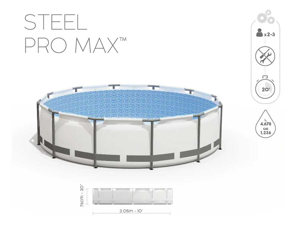 Bestway Steel Pro Max 56408 - Ø305x76 cm - Piscina Rotonda + Pompa filtro 16 W