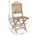 SET TAVOLO DM80 + 4 SEDIE BAMBU *42X53 H.90