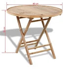 SET TAVOLO DM80 + 4 SEDIE BAMBU *42X53 H.90