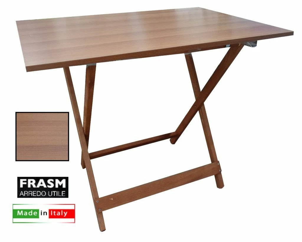 FRASM Tavolo in legno richiudibile faggio Noce 60X100 cm