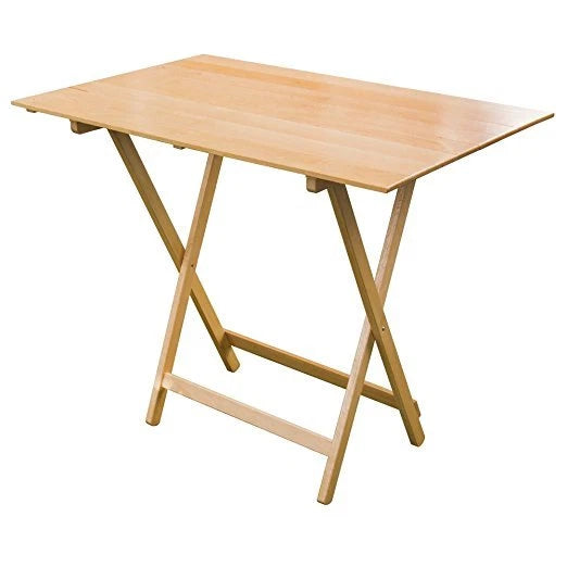 FRASM Tavolo in legno naturale misure 60x100cm richiudibile altezza regolabile