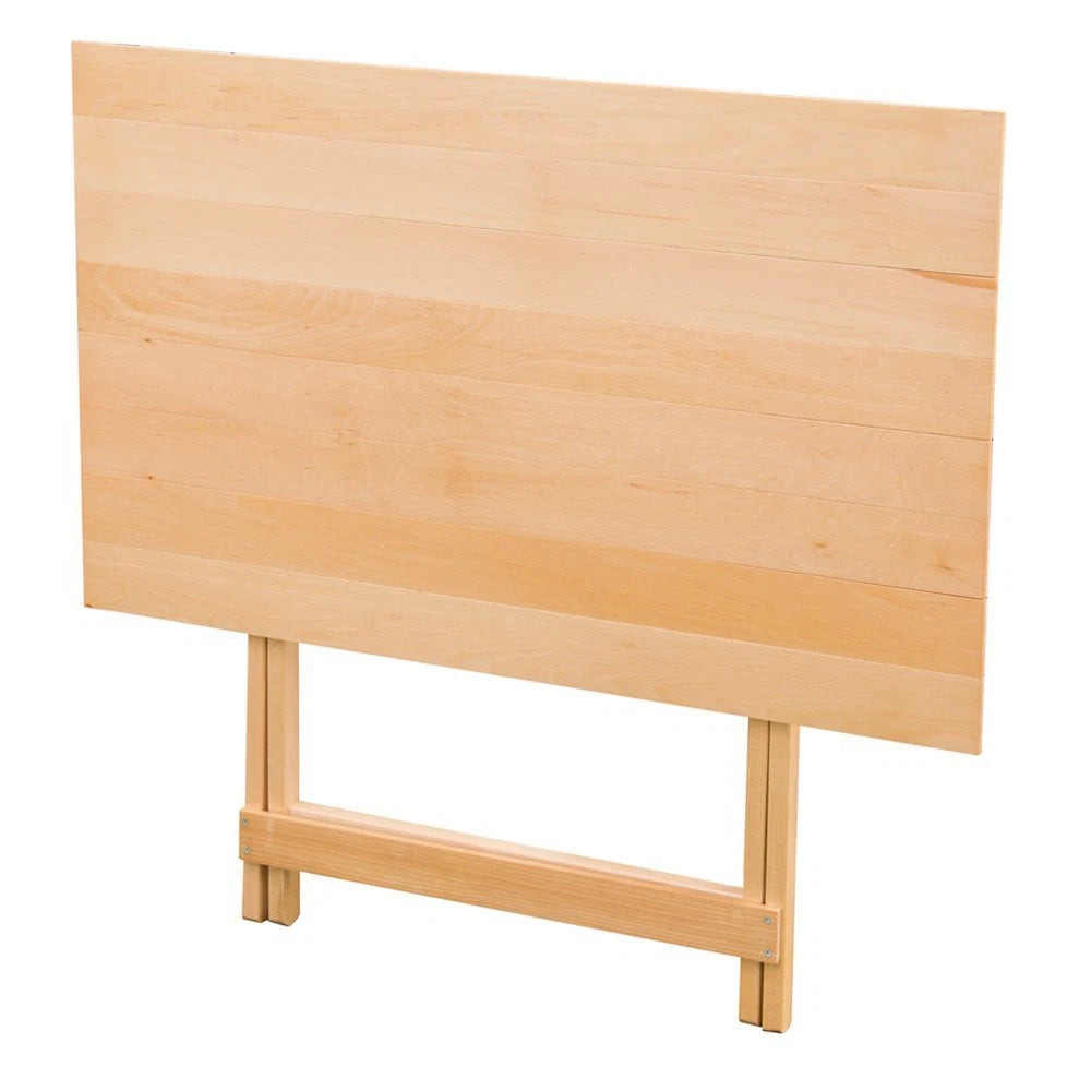 FRASM Tavolo in legno naturale misure 60x100cm richiudibile altezza regolabile