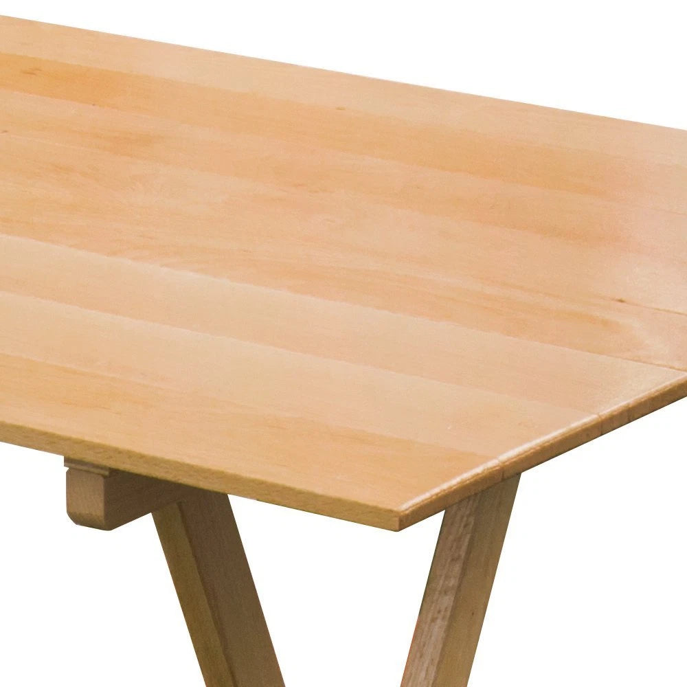 FRASM Tavolo in legno naturale misure 60x100cm richiudibile altezza regolabile