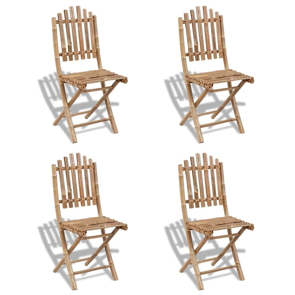 SET TAVOLO DM80 + 4 SEDIE BAMBU *42X53 H.90